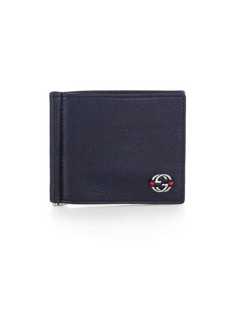 gucci money clip wallet blue